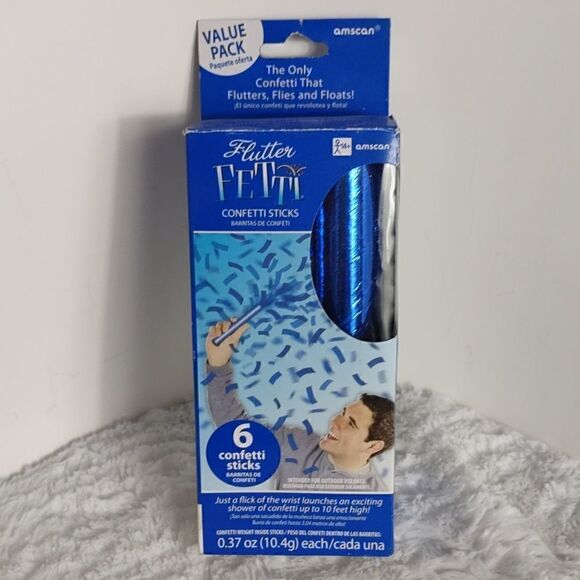 Flutter Fetti Blue Confetti Sticks (6) - Picture 3 of 3
